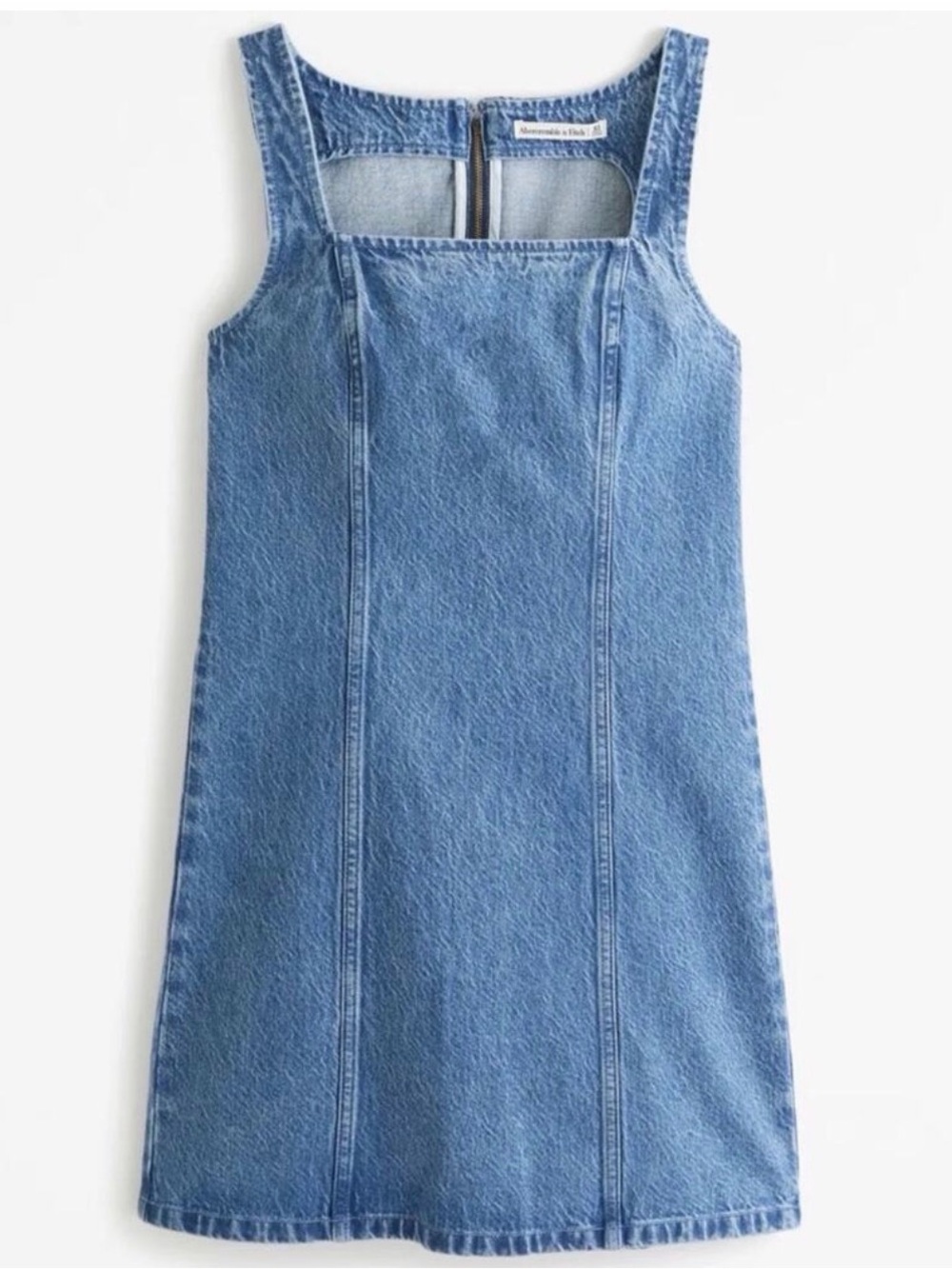 **NWT** Abercrombie Denim A-Line Mini Jumper Jean Dress, Sz M